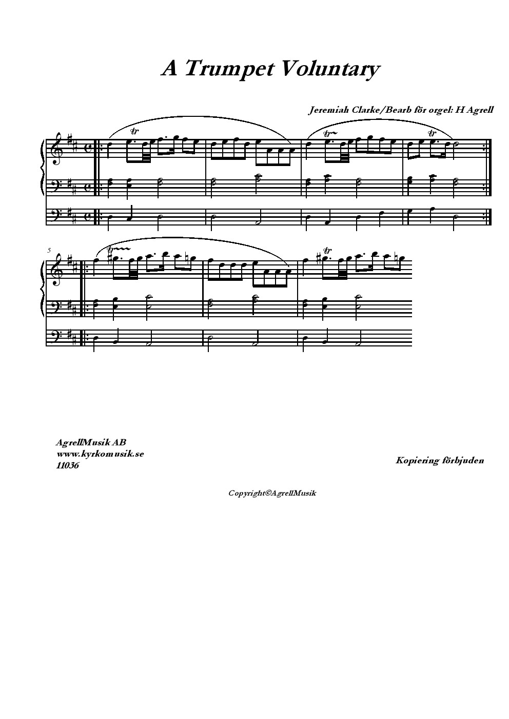 A Trumpet Voluntary/J Clarke